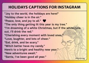 Image featuring 10 Instagram captions for hobbies with a colorful and engaging background. Captions are stylishly presented, each accompanied by icons representing various hobbies such as painting, reading, gardening, and photography, capturing the essence of personal interests, creativity, and leisure activities.